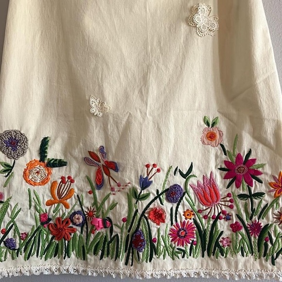 Moschino Cream Pink Embellished A-Line Skirt - Picture 3 of 8